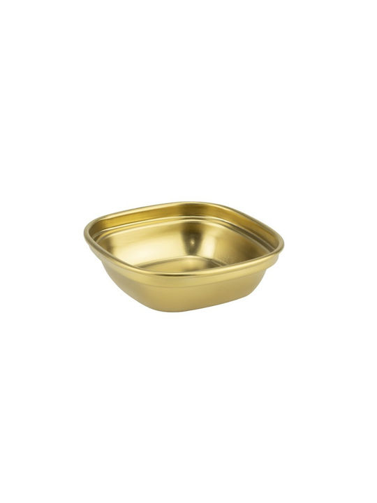 Raki Bol Auriu De Servire Pentru Baie Pătrat Inox Auriu 8.4x8.4cm