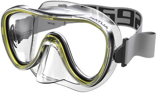 Seac Водолазна Маска Силиконова Natua Жълта