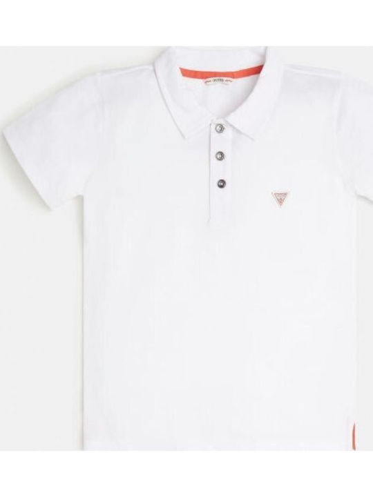 Guess Παιδικό Polo Κοντομάνικο Εκρού