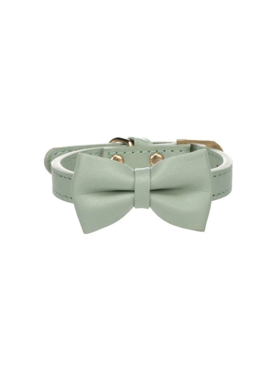 Flamingo Dog Collar with Bow Tie Nela Mint XSmall 15mm 24-30cm