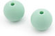 Perlen Silikon 12mm Mint (Packung 15 Stück)