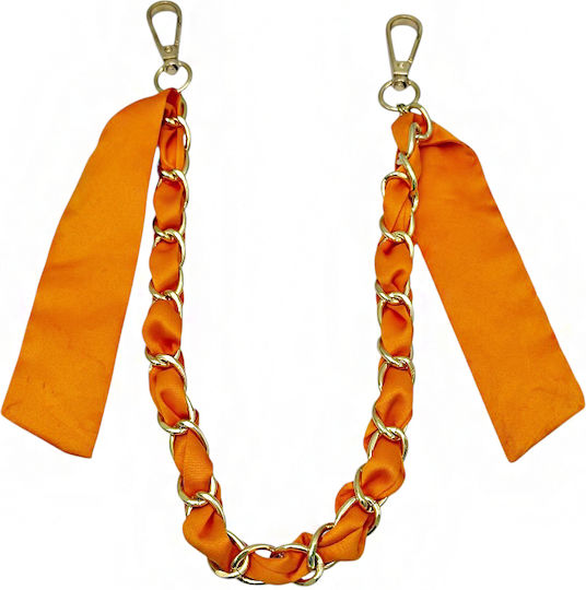 0078 Handle Bag Fabric Chain Savil Orange