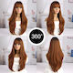 Women's Synthetic Wig Long Bangs Light Brown