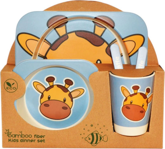 Bamboo Kids Feeding Set Giraffe from Bamboo 5pcs