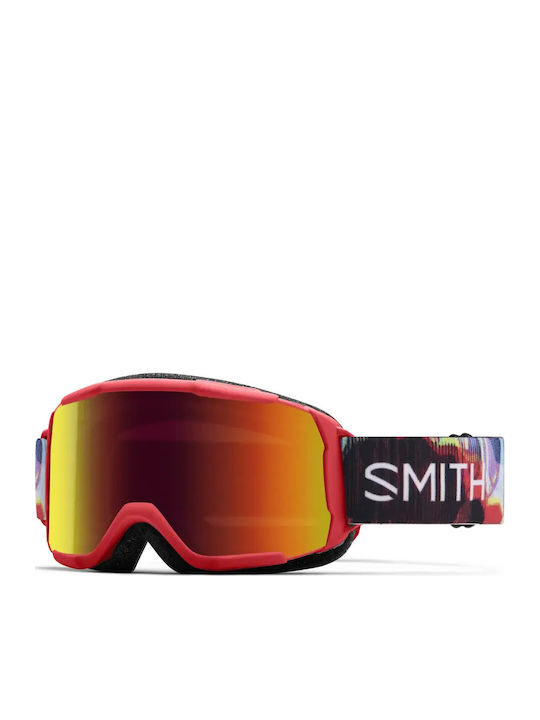 Smith Μάσκα Σκι & Snowboard Ενηλίκων Κόκκινη με Φακό Καθρέπτη σε Κόκκινο Χρώμα