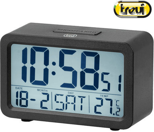 Trevi Trevi Tischuhr Digital mit LED und Wecker Weiß 90.02.0052