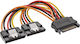InLine 15-Pin Sata - 15-Pin Sata Power Cable 0.15m Multicolour 29683A