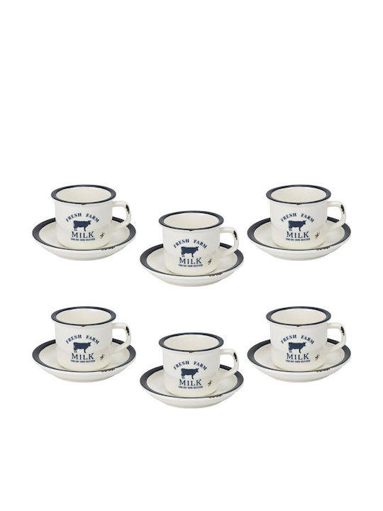 Raki Happy Cesti De Ceai Din Porțelan Alb 125ml