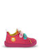 Kinder Sneaker Anatomisch Barfuß mit Bügel- und Schleifenverschluss Fuchsie