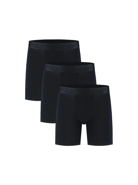 Superdry Ανδρικά Μποξεράκια Μαυρο 3Pack
