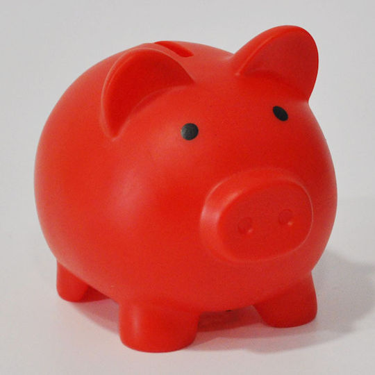 Sparbüchse Kunststoff Schwein Rot 11x14x12,5cm Dorosimo 15243