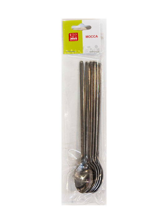 Raki Mocca Set Linguri Cafea / Ceai Inox Argintii 6 Bucăți
