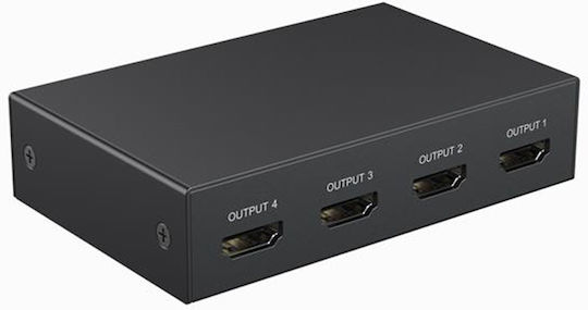 Cablexpert 4h Hdmi Splitter 4 Ports Black Dsp-hdmi4k-4p-01