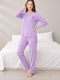 DNX Winter Women's Pyjama Set Lavender