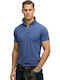 Classic Pique Polo Herrenbluse Kurzarm Bay Blau