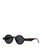 Spektre Unisex Sunglasses with Brown Tartaruga Horn-Rimmed Frame and Black Lens LIP02AFT