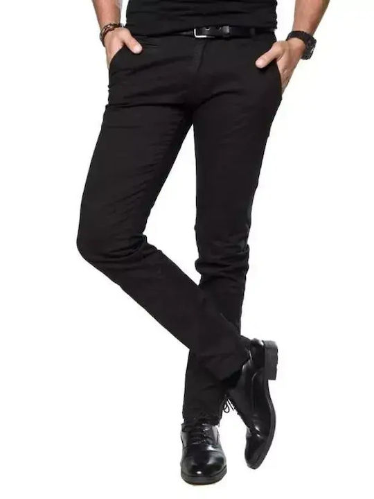 Camaro Chino Trousers in Slim Fit Black