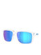 Oakley XXL Men's Sunglasses with Transparent Horn-Rimmed Frame and Polarized Mirror Lens oo9487-07