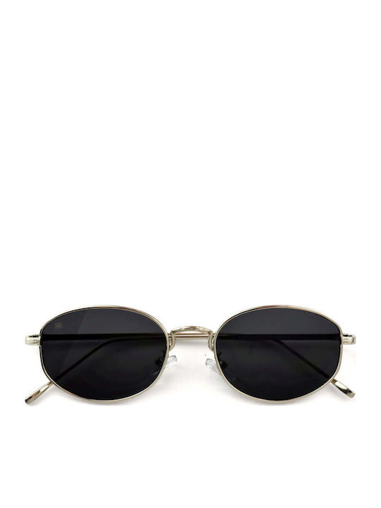 Red Raven Palma Unisex Sunglasses with Silver Metallic Frame and Black Mirror Lens