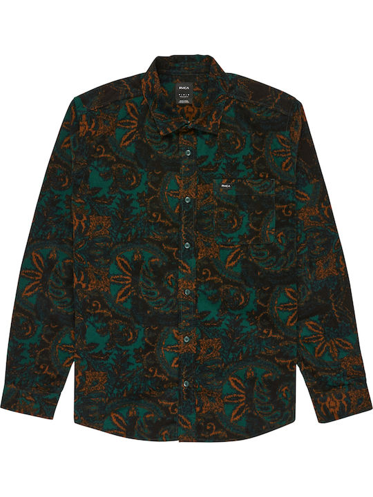 Long Sleeve Corduroy Shirt Hunter Green