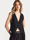 Women's Cotton Sleeveless Blouse Black