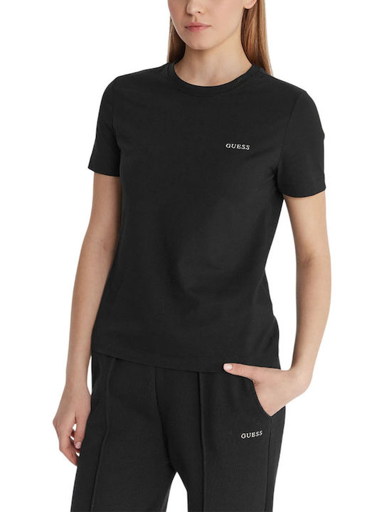 Guess Γυναικείο T-shirt Μαύρο
