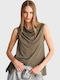 Women's Drape Blouse Green