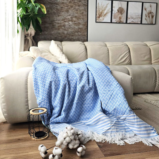 Kotonia Home Κουβερλί Υπέρδιπλο Blue 220x240cm
