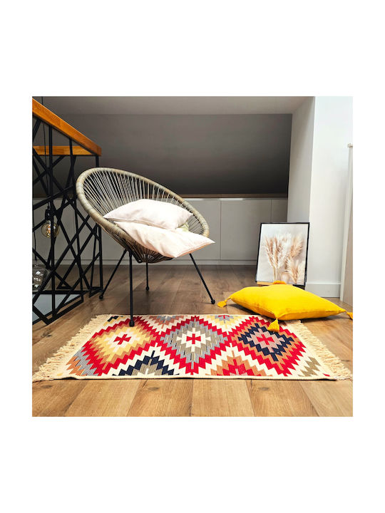 Kotonia Home Правоъгълен Памучен Многоцветен Килим 120x180см