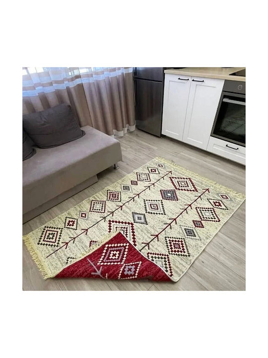 Kotonia Home Χαλί Ορθογώνιο Βαμβακερό Πολύχρωμο 60x90cm