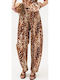 Women's Fabric Trousers in Regular Fit Brown