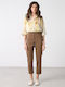 Women's Trousers with Rubber Band Brown
