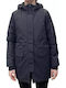 Long Women's Jacket for Winter Black