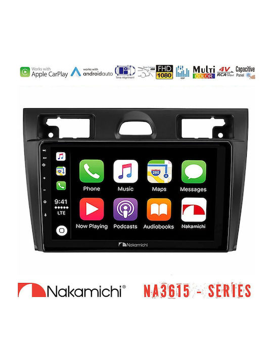 Nakamichi Car Audio System for Ford Fiesta / Fusion 2006-2008 with Touch Screen 9" Bluetooth USB Wi-Fi GPS Apple CarPlay Android Auto