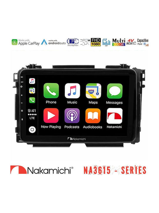 Nakamichi Car Audio System for Honda HR-V 2014-2021 Bluetooth USB WiFi GPS Apple CarPlay Android Auto with 9" Touch Screen