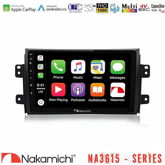 Nakamichi Car Audio System for Fiat Sedici Suzuki SX4 2005-2013 Bluetooth USB Wi-Fi GPS Apple CarPlay Android Auto with 9 Inch Touch Screen