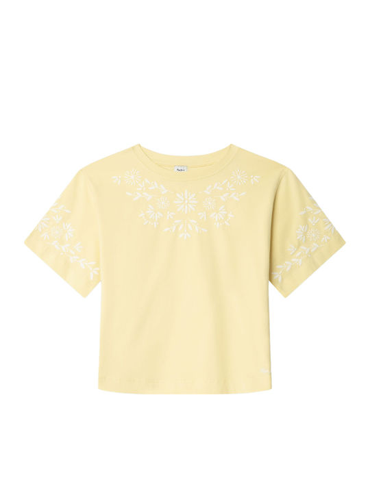 Pepe Jeans Kids Short-Sleeved Blouse Soft Yello...