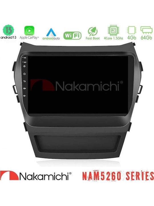 Nakamichi Car Audio System for Hyundai iX45 2012-2017 Bluetooth USB AUX WiFi GPS Apple CarPlay Android Auto with 9" Touch Screen
