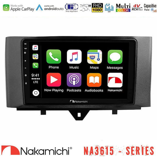 Nakamichi Ηχοσύστημα Αυτοκινήτου για Smart ForTwo 2010-2014 (Bluetooth/USB/WiFi/GPS/Apple-Carplay/Android-Auto) με Οθόνη Αφής 9"