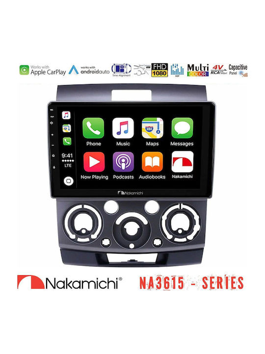 Nakamichi Car Audio System for Ford Ranger Mazda BT-50 2007-2012 with Touch Screen 9 inches Bluetooth USB Wi-Fi GPS Apple CarPlay Android Auto