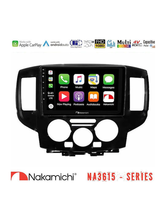 Nakamichi Car Audio System for Nissan NV200 2009 2019 Bluetooth USB WiFi GPS Apple CarPlay Android Auto with 9" Touch Screen