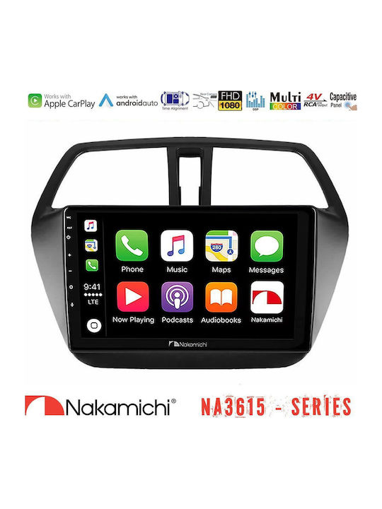 Nakamichi Car Audio System for Suzuki SX4 S-Cross 2013 Bluetooth USB WiFi GPS Apple CarPlay Android Auto with 9" Touch Screen