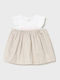 Rochie Fete Set Cu Accesorii Maro Deschis