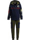 Kids Sweatpants Set Black Blue Iris