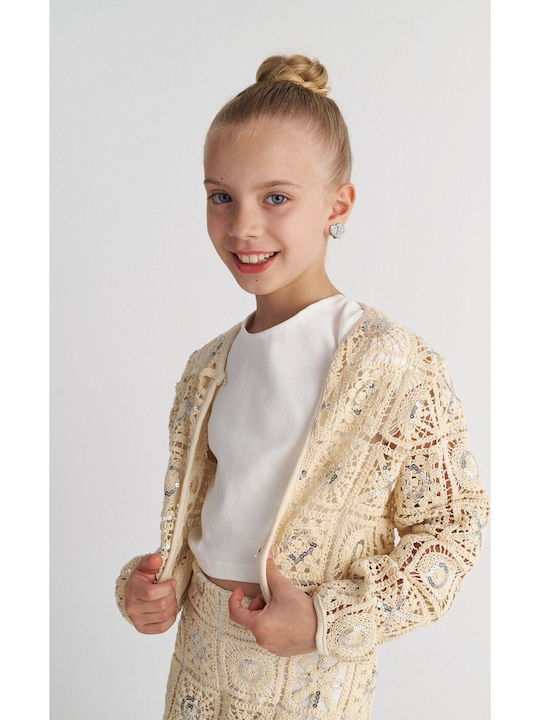 Two In A Castle Kids Knitted Cardigan Ecru