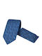 Messaggero Set of Men's Silk Printed Ties in Blue Color