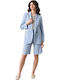 Passager Damen Doppelreihiges Blazer Hellblau