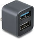 Delock Mini USB-Hub 64359 2x USB 3.2 10Gbps USB-C Verbindung Grau