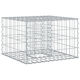vidaXL Gabion Box Pentru Gard De Grădină Din Oțel 60x60x40 Cm Argintiu