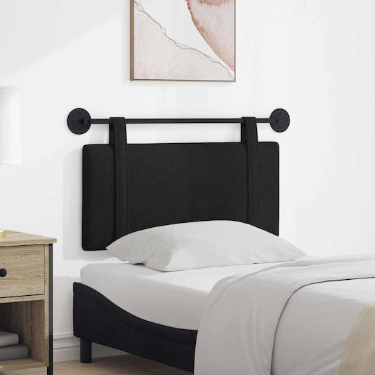 vidaXL Stoff-Kopfstütze Für Bett Schwarz 90x55cm